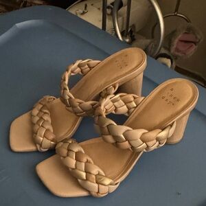 a new day Braided Beige Women's Heels